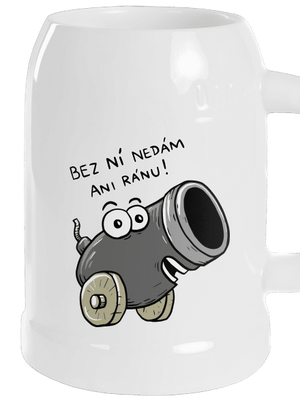 Dělo a koule půllitr White