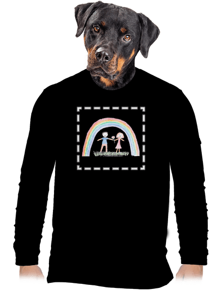 Dětské kresby - nahraj vlastní pánské dlouhý rukáv Black