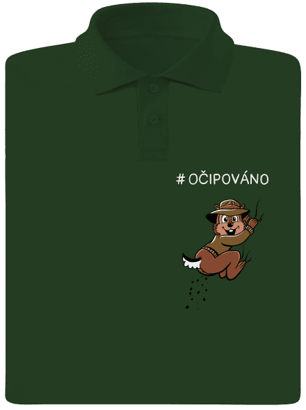 Očipováno pánská polokošile Bottle Green Mal