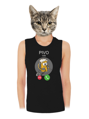 Pivo volá dámské tílko volné Black