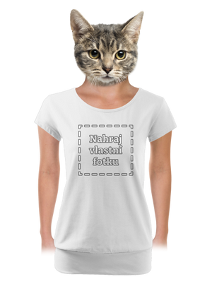 Vlastní potisk dámské tričko s lemem White