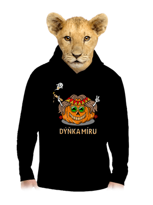 Dýňka míru dětská mikina klokanka Black