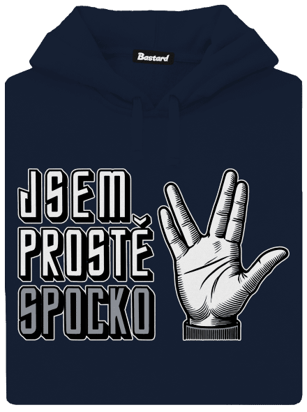 Jsem Spocko pánská mikina klokanka Navy