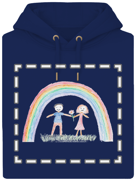 Dětské kresby - nahraj vlastní unisex mikina premium Navy