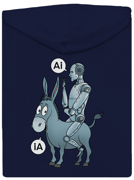 Osel a AI pánská mikina na zip Navy