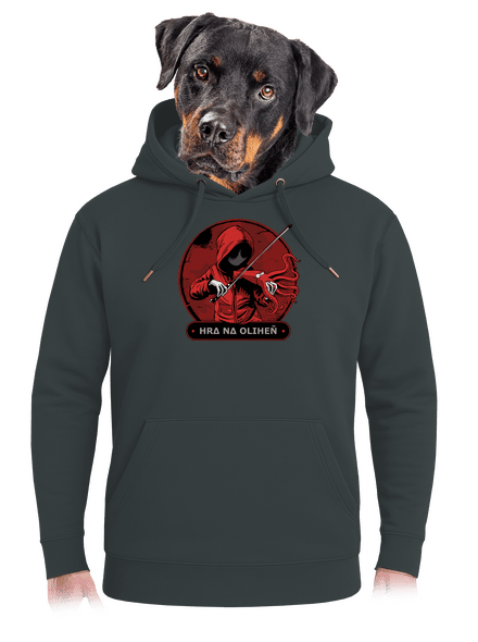 Hra na oliheň unisex mikina premium Charcoal