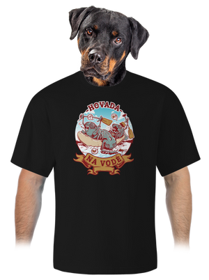 Hovada na vodě unisex tričko oversized Black