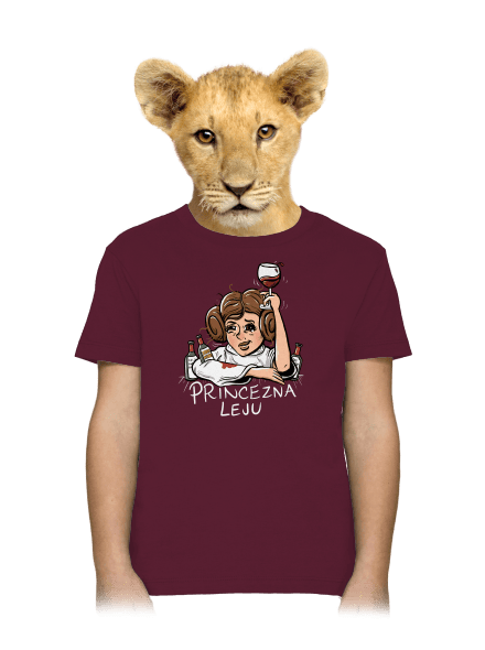 Princezna Leju dětské tričko Burgundy