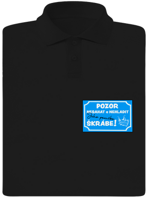 Pozor, nesahat pánská polokošile Black