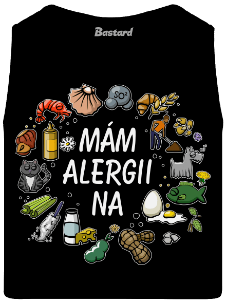 Mám alergii na... + fix pánské tílko Black