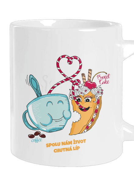 Spolu nám život chutná líp velký hrnek White