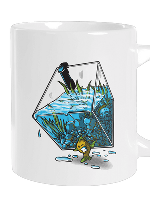 Migrující rybka velký hrnek White