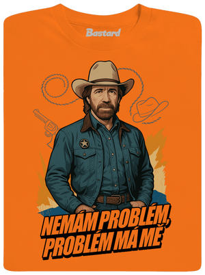 B19: Chuck Norris z Walker, Texas Ranger pánské tričko Orange