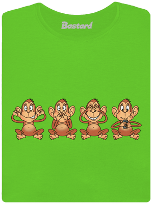 Opička s mobilem dámské tričko Apple Green