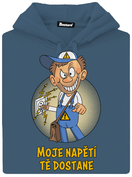Moje napětí dámská mikina klokanka Denim