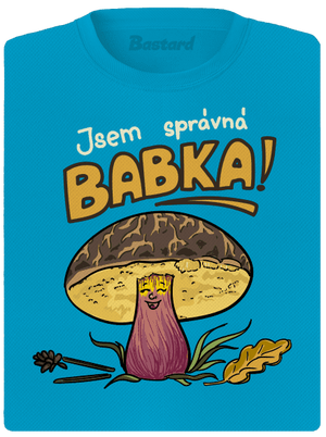 Babka a hříbeček dámské sportovní tričko Blue Atol