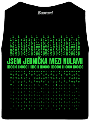 Jednička mezi nulami pánské tílko Black