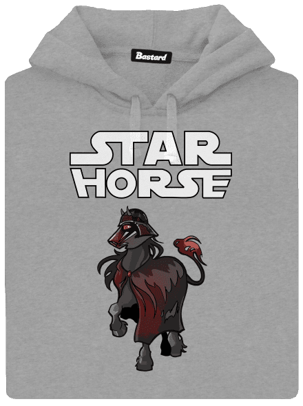 Star horse pánská mikina klokanka Light Melange