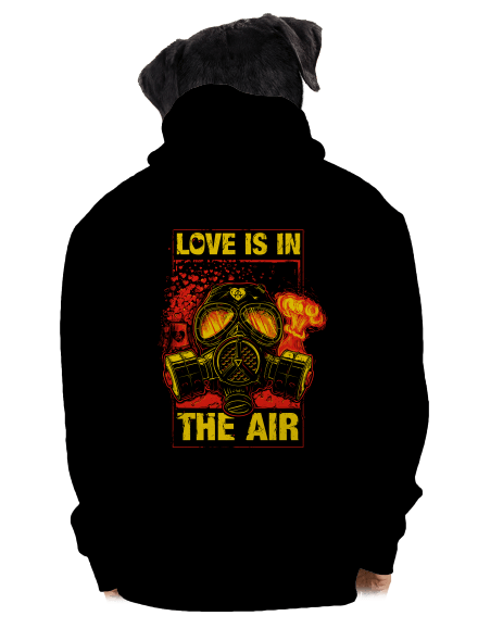 Love is in the Air pánská mikina na zip Black