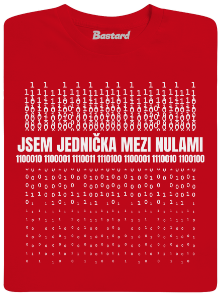 Jednička mezi nulami pánské tričko Red