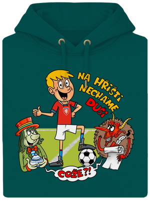 Na hřišti necháme duši unisex mikina premium Emerald Green