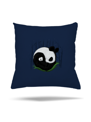 Dvě spící pandy polštář Dark Navy