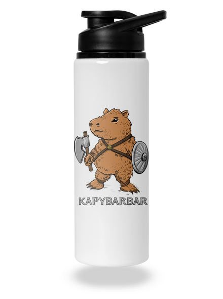 Kapybarbar lahev na vodu White