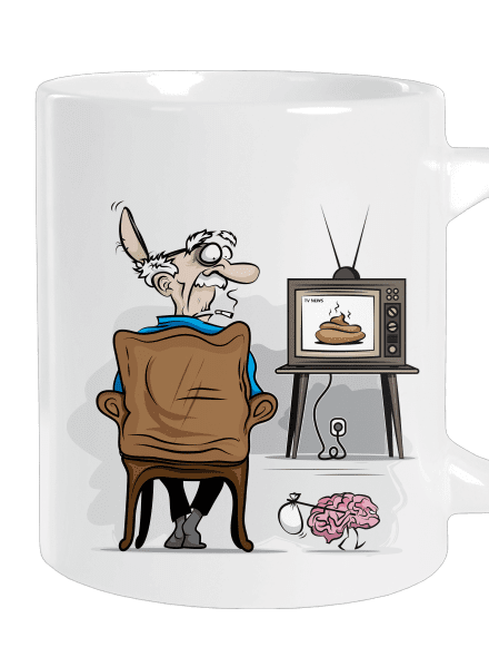 TV News velký hrnek White