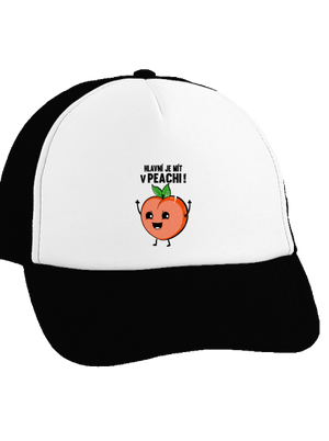 V peachi kšiltovka Black cap