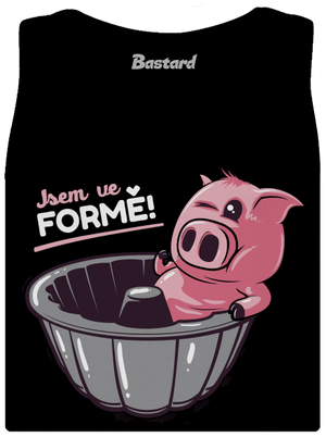 Ve formě dámské tílko klasické Black