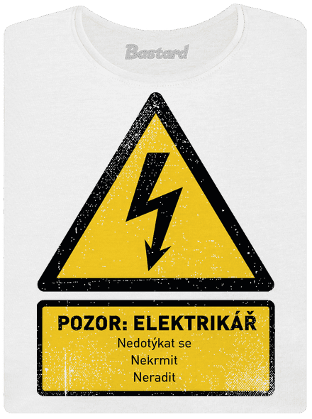 Pozor elektrikář dámské tričko White