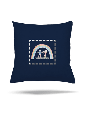 Dětské kresby - nahraj vlastní polštář Dark Navy