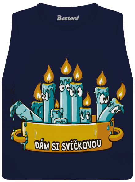 Svíčková dámské tílko volné Navy