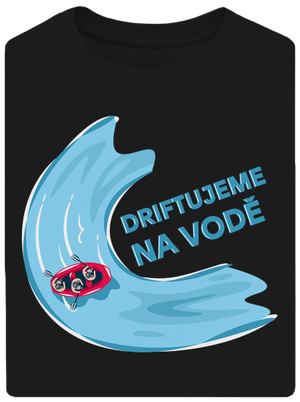 Driftujeme na vodě unisex tričko oversized Black