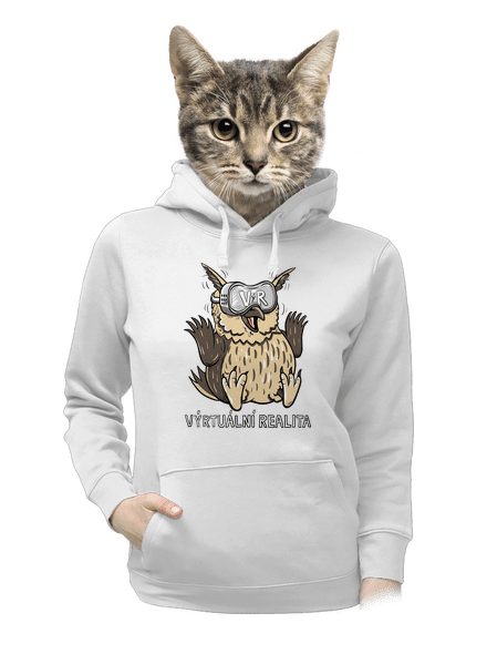 Výrtuální realita dámská mikina klokanka White