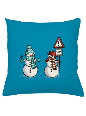 Komunikace se neudržuje polštář Blue Turquoise