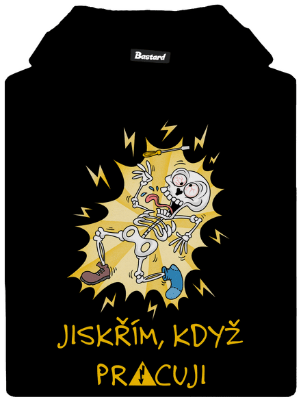 Jiskřím dětská mikina klokanka Black