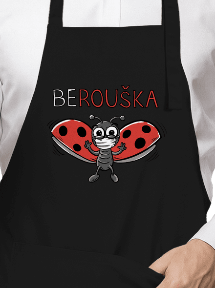 Berouška zástěra Black