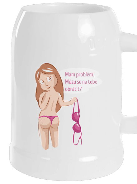 Můžu se obrátit? půllitr White