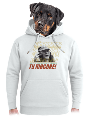 B18: Jiří Kára unisex mikina premium Snowwhite