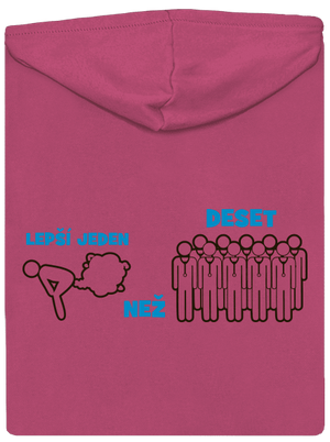 Jeden prd dámská mikina na zip Magenta