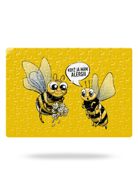 Alergická včelka puzzle White