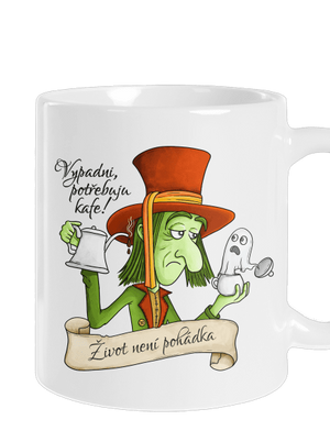 Potřebuju kafe! – Život není pohádka klasický hrnek White