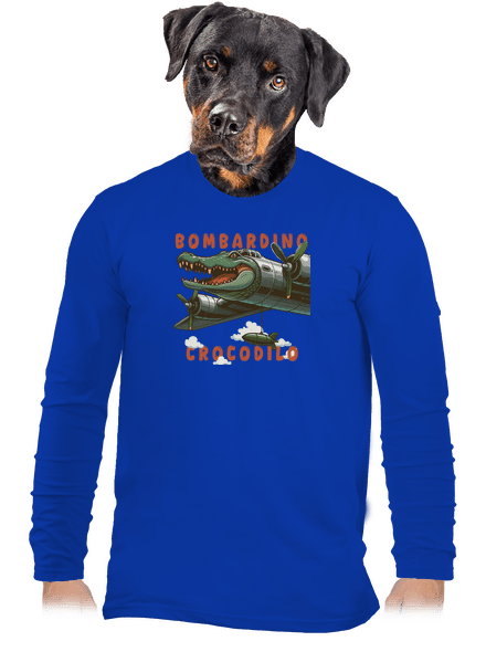 Bombardino Crocodilo – Italian Brainrot pánské dlouhý rukáv Royal Blue