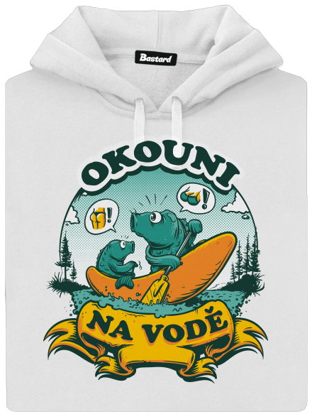 Okouni na vodě dámská mikina klokanka White