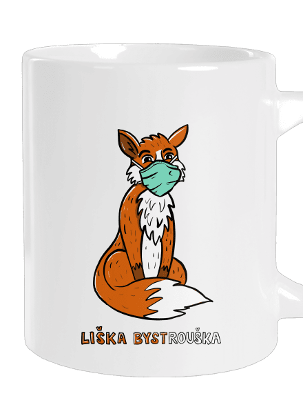 Liška Bystrouška velký hrnek White