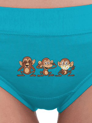 Opičky dámské kalhotky Turquoise