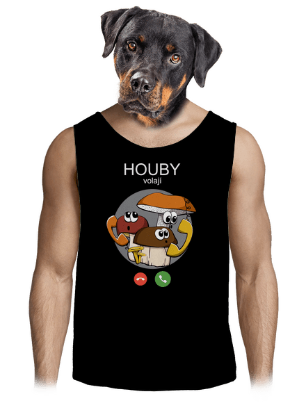 Houby volají pánské tílko Black