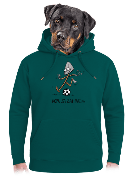 Kopu za zahrádku  unisex mikina premium Emerald Green