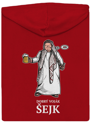 Dobrý voják Šejk pánská mikina na zip Red
